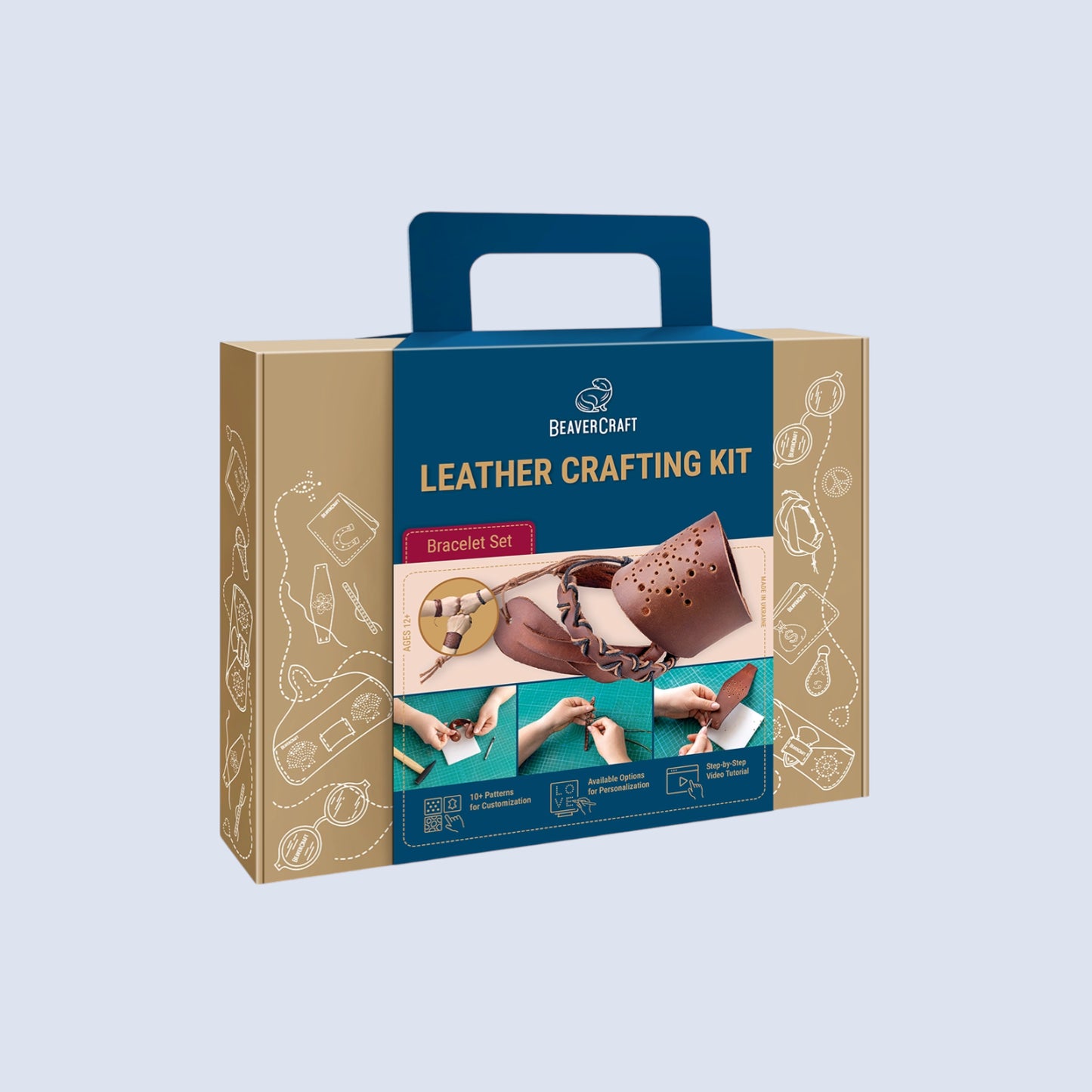 Набір для виготовлення шкіряних виробів «Набір браслетів»